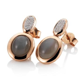 Breuning Ohrschmuck - E.Mondstein Silver Moon/Brillant 0,16 Ct. 