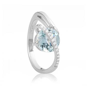 Breuning Ring - E.Aquamarin/Brillant 0,091 Ct. w/si 41041820