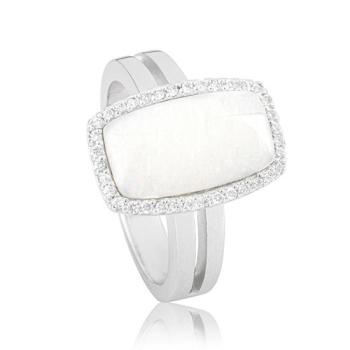 Breuning Ring - E.opal Weiss/Brillant 0,198 Ct. w/si 41040900
