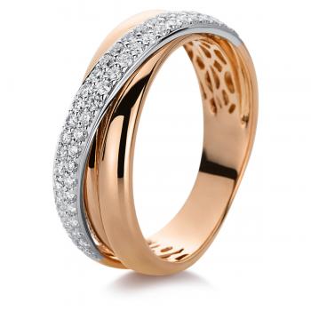Diamant Ring 750er Rotgold / Weißgold 1B993RW855-1 