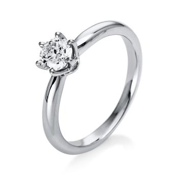 Diamant Ring 6er-Krappe 750er Weißgold Platin 950 1N301WP855-1 