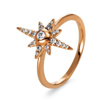 Diamant Ring 750er Rotgold Stern 1P252R854-1 