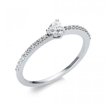 Diamant Ring 3er-Krappe 750er Weißgold Herz 1U612W854-1 