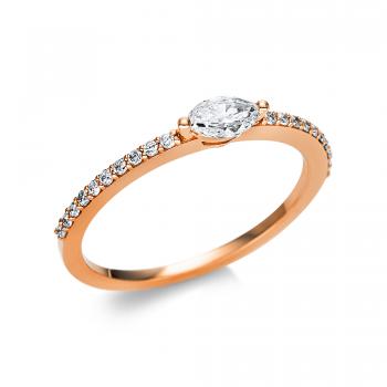 Diamant Ring 2er-Krappe 750er Rotgold 1U613R854-1 