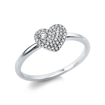 Diamant Ring 750er Weißgold Herz 1U631W854-1 