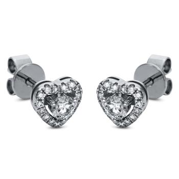 Diamant Ohrstecker 750er Weißgold Herz 2H860W8-2 