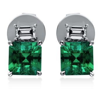 Diamant Ohrstecker 4er-Krappe 750er Weißgold 2I026W8-1 