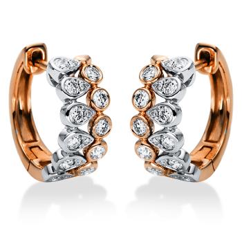 Diamant Creolen 750er Rotgold / Weißgold 2I995RW8-1 