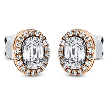 Diamant Ohrstecker 750er Weißgold / Rotgold 2J423WR8-1 