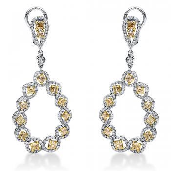 Diamant Ohrschmuck 750er Weißgold / Gelbgold 2J601WG8-1 