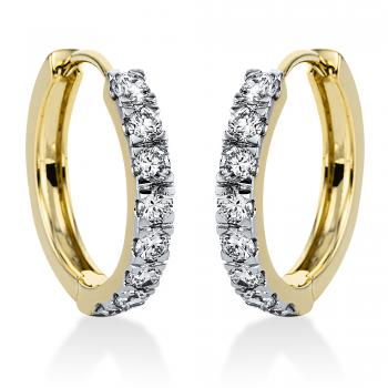 Diamant Creolen 585er Gelbgold / Weißgold 2J824GW4-1 