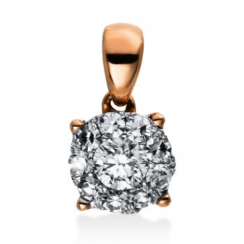 Diamant Anhänger 4er-Krappe 750er Weißgold / Rotgold 3D255WR8-1 