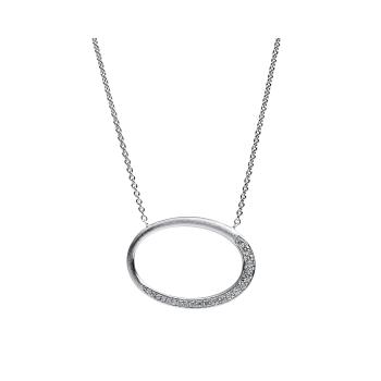 Diamant Collier 585er Weißgold Oval 4B044W4-1 