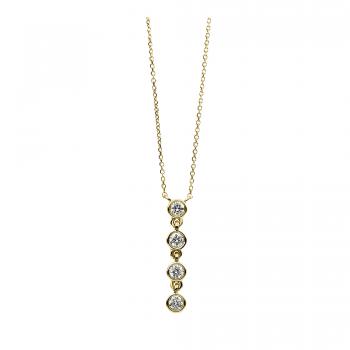 Diamant Collier Zarge 585er Gelbgold 4B546G4-1 