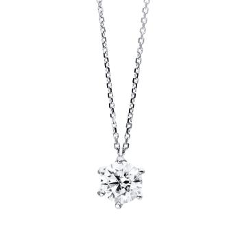 Diamant Collier 6er-Krappe 750er Weißgold 4D048W8-1 