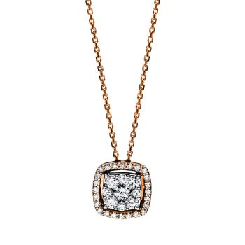 Diamant Collier 750er Rotgold 4F114R8-1 