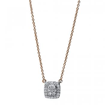 Diamant Collier 750er Rotgold / Weißgold 4F792RW8-1 