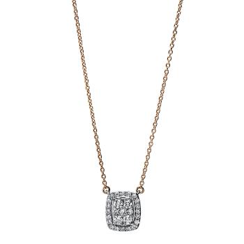 Diamant Collier 750er Rotgold / Weißgold 4F793RW8-1 
