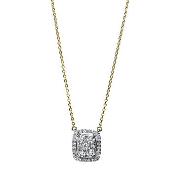 Diamant Collier 750er Gelbgold / Weißgold 4F794GW8-1 