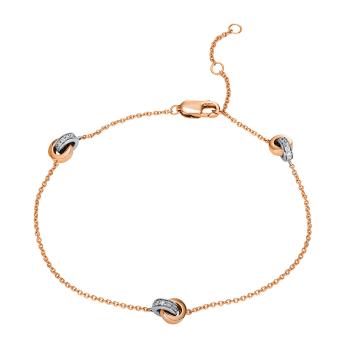 Diamant Armband 750er Rotgold / Weißgold 5B907RW8-2 