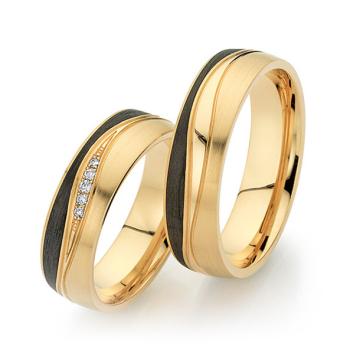 Fischer Trauringe Carbon 23 1620/060 + 22 1620/060