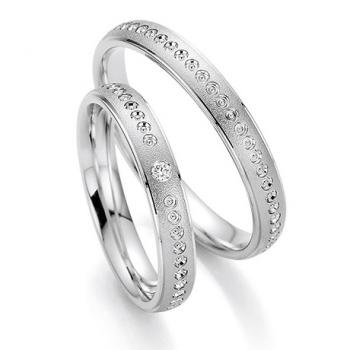 Fischer Trauringe Weissgold 38 7657/035 + 6 7657/035