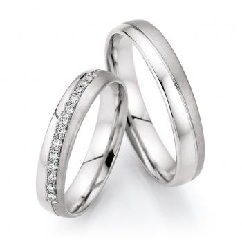 Bayer Trauringe Weissgold 60 88651/040 + 61 88651/040