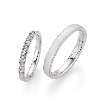 Fischer Trauringe Weißgold  v