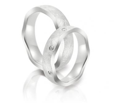 Steidinger Trauringe Weissgold 41721/6 + 41721/6B