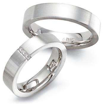 Fischer Trauringe Platin 4512351/050 + 4807795/050