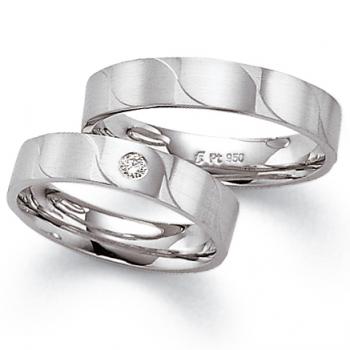 Fischer Trauringe Platin 4510546/045 + 4807779/045