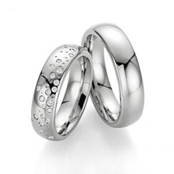 Fischer Trauringe Weissgold 38 07490-060 + 06 07490-060