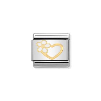 Nomination  COMPOSABLE CLASSIC   Herz mit Blume 030253/40