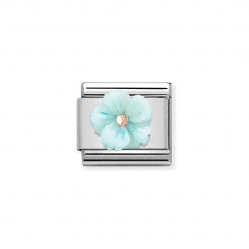 Nomination  COMPOSABLE CLASSIC   Perlmutt-Blüte TÜRKIS 430510/04