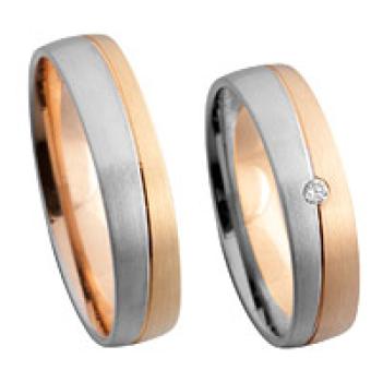 Kühnel Trauringe Weiss-Rotgold 514261