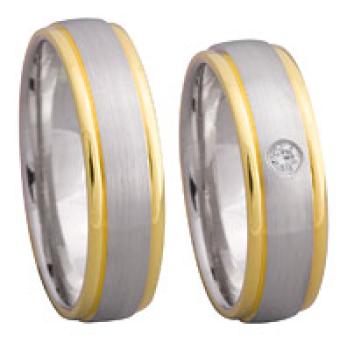 Kühnel Trauringe Weiss-Rotgold 514645