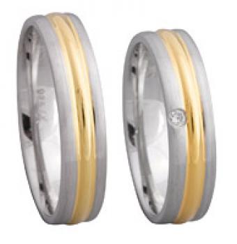 Kühnel Trauringe Weiss-Rotgold 514646