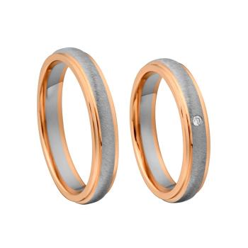 Preview: Kühnel Trauringe Weiss-Gelbgold 514720 + 514720