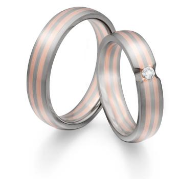 Kühnel Trauringe Weiss-Rotgold 4735