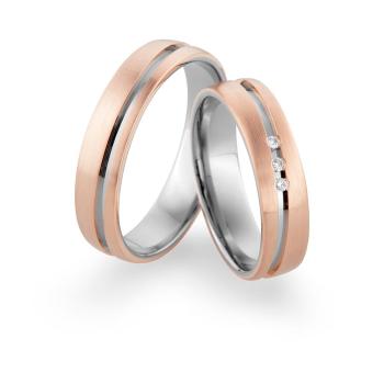 Preview: Kühnel Trauringe Weiss-Gelbgold 514767 + 514767