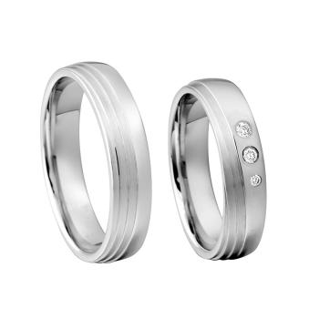 Kühnel Trauringe Weissgold 517385 + 517385