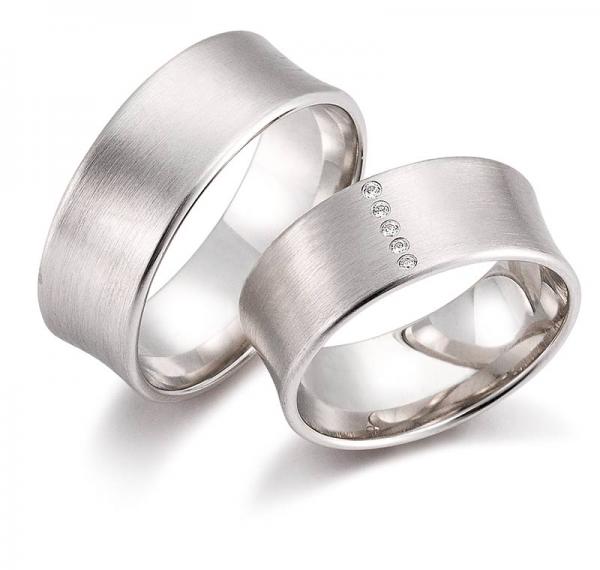 August Gerstner Trauringe Weissgold 4/27263/8 + 27263/8