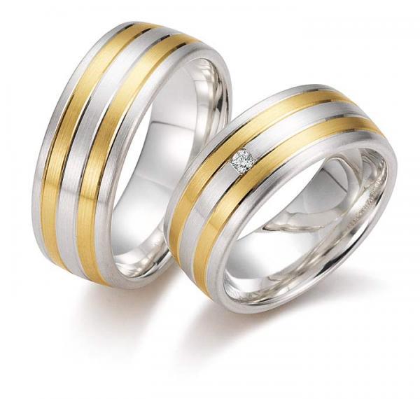 Gettmann Trauringe Silber 8305,80 + 8305,80b