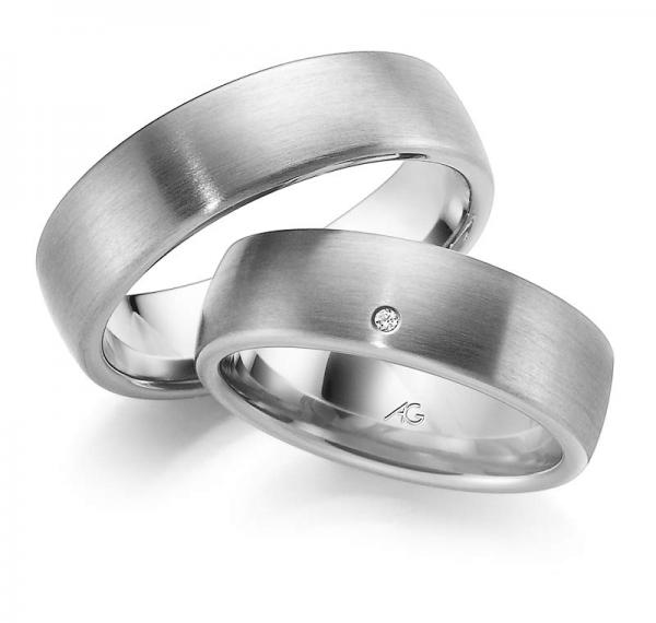 August Gerstner Trauringe Weissgold 4/28539/6.5 + 28539/6.5