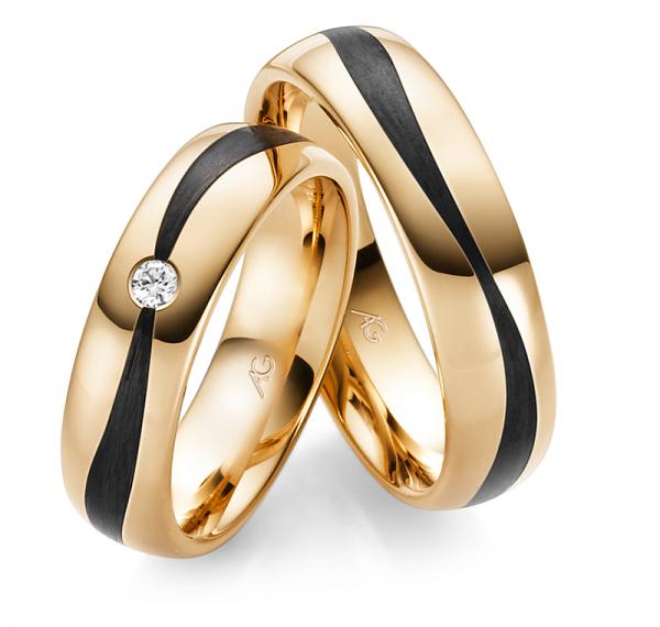 August Gerstner Trauringe Carbon 4/28556/6 + 28556/6