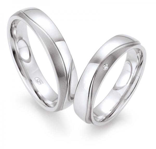 Gettmann Trauringe Weissgold 8370,50 + 8370,50