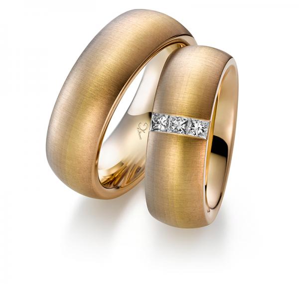 August Gerstner Trauringe Tricolour 4/28642/8 + 28642/8