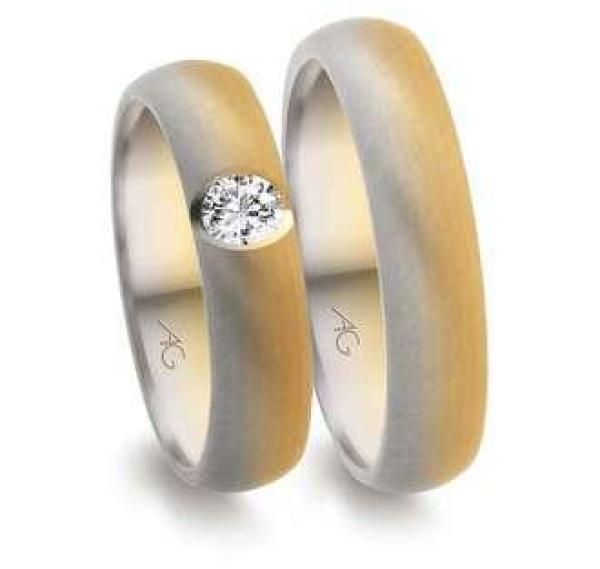 August Gerstner Trauringe Tricolour 4/28643/5.5 + 28643/5.5