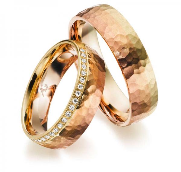 August Gerstner Trauringe Tricolour 4/28716/6 + 28716/6