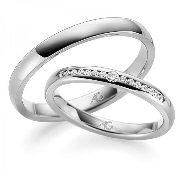 August Gerstner Trauringe Platin 28706/3 + 4/28706/2.5